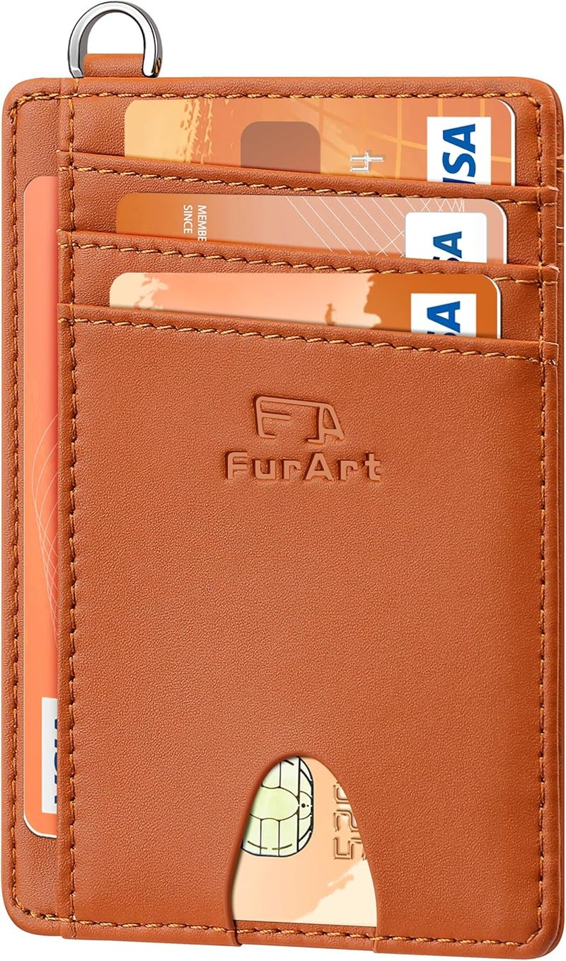 FurArt محفظة نحيفة وعصرية، محافظ جيب أمامي، حجب RFID، حامل بطاقات ائتمان للرجال - Image 1